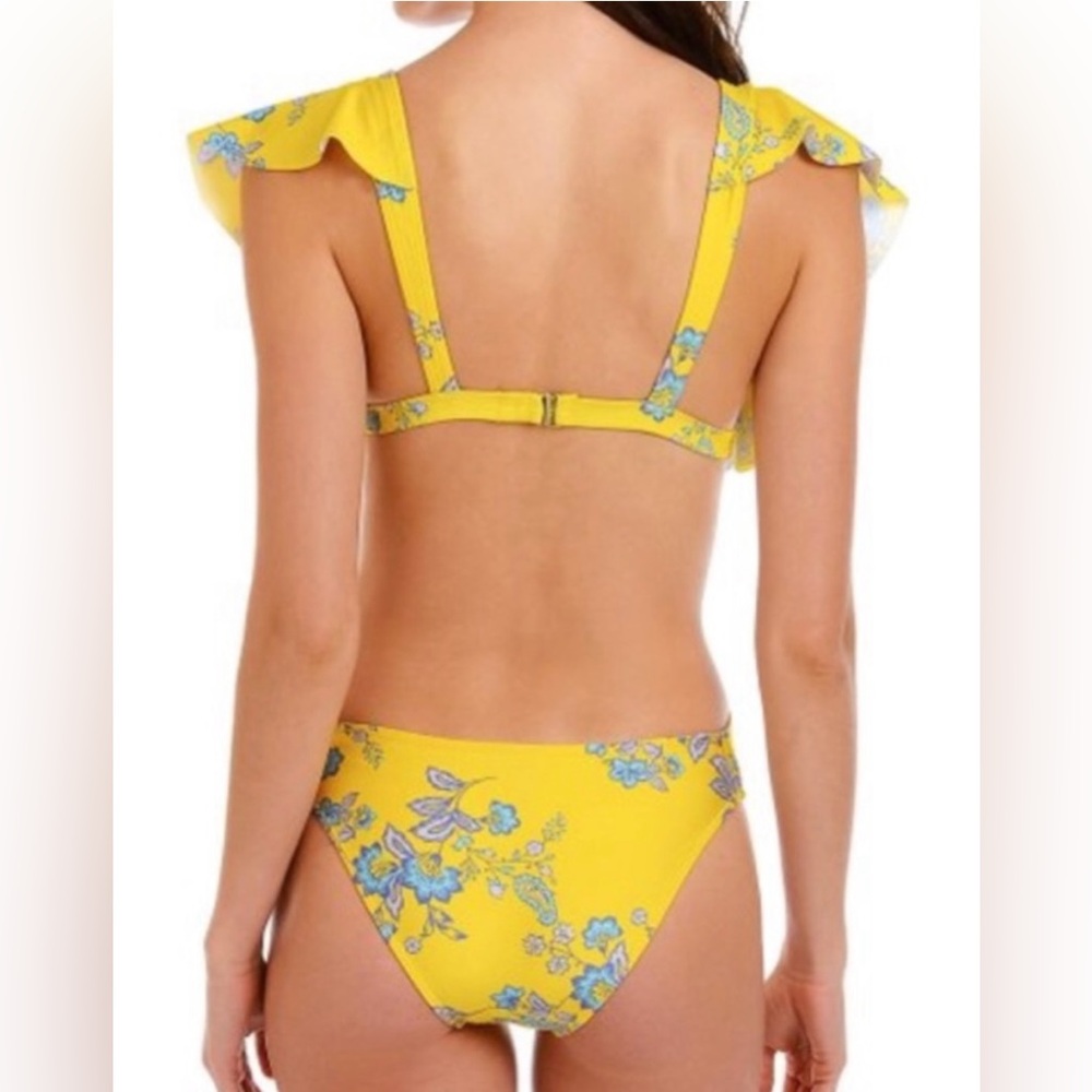 Sam Edelman Yellow Flora Monokini size Large, NWT! - Picture 3 of 14